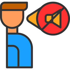 Sticker - No Speak Icon