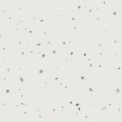 Poster - Terrazzo flooring textured surface modern abstract pattern. Vector seamless abstract repeat with chips of marble or granite in soft pastel colors.