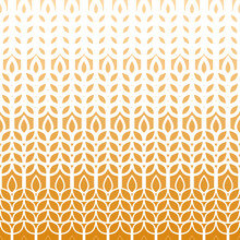 Wheat Seamless Pattern. Grain Malt And Barley, Oat, Rice, Millet, Maize, Bran Or Corn. Repeating Ear Background. Repeat Texture Plant For Design Print. Repeated Flour For Bread. Vector Illustration