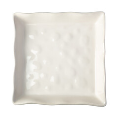 Aufkleber - Top view of empty square plate isolated on a transparent background