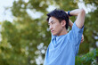 © west_photo - スポーツウェアを着た若い日本人の男性