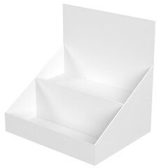 3d rendering illustration of a two tiers counter display