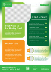 Wall Mural - Green Healthy Business Flyer Templates. Perfect for Promotion Restaurant, Beauty Clinic, Food Menus, etc - Style 10
