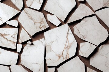 Poster - luxurious golden white marble texture. marble ink from exquisite original painting for abstract back