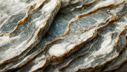 Poster - luxurious gray gold marble texture. marble ink from exquisite original painting for abstract backgro
