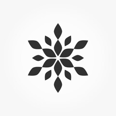 Wall Mural - snowflake icon geometric shape