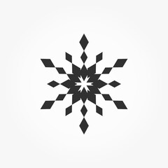 Wall Mural - snowflake icon geometric shape.