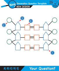 Wall Mural - Biology, DNA helix, DNA replication, next generation question template, dumb physics figures, exam question, eps