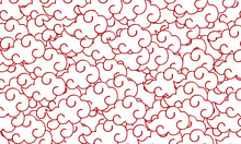 Vector Illustration Of A Seamless Pattern Of White Akatsuki Clouds