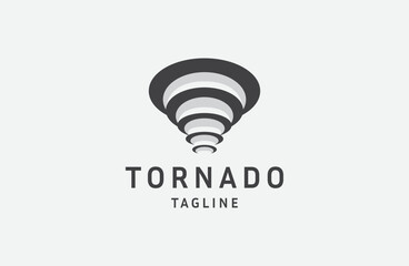 Wall Mural - Tornado or hurricane logo icon design template flat vector