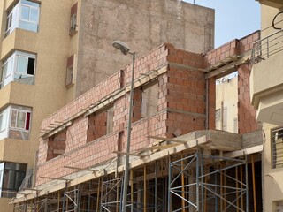 Canvas Print - Residential building under construction in Africa