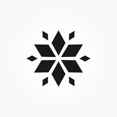 Wall Mural - snowflake or star christmas icon.
