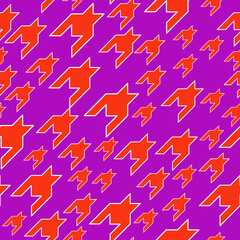  Modern classic seamless pattern. Houndstooth vector background. Eccentric disproportionate abstract fashion print for fabric, paper, packaging