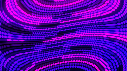 Fototapete - 2D animation of glowing horizontal lines streaming across the screen. Deep blues and vibrant purples make this a great seamless loop abstract background.
