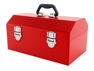 Poster - Red toolbox isolated on transparent background