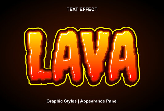 lava text effect with graphic style and editable.