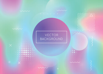 Wall Mural - holographic shape. summer flyer. liquid pattern. retro business composition. minimalist presentation