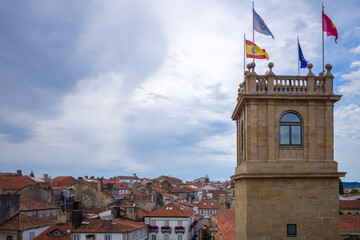 Sticker - Santiago de Compostela view from the Cathedral, Galicia, Spain