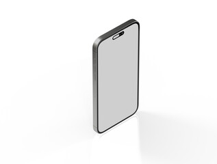 smartphone  With Blank Screen in 3d