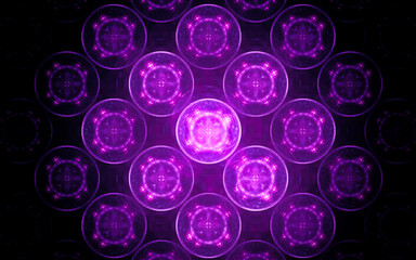 Aufkleber - digital illustration abstract image generated fractal background image wallpaper pattern of various geometric shapes and lines of various colors for computer graphics or web design