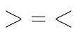 Less than greater than and equal symbol in mathematics. Inequality symbols