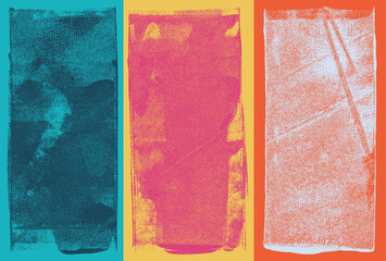 rough rolled ink halftone textures