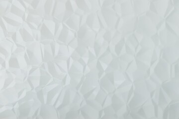 Poster - An abstract white polygonal background for placing products or text. copy paste, copy space. 3D render
