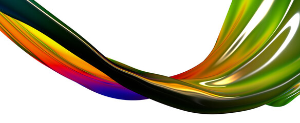 Aufkleber - Colorful flowing liquid thermal waves abstract background