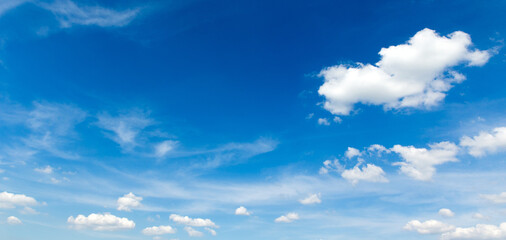 blue sky background with tiny clouds