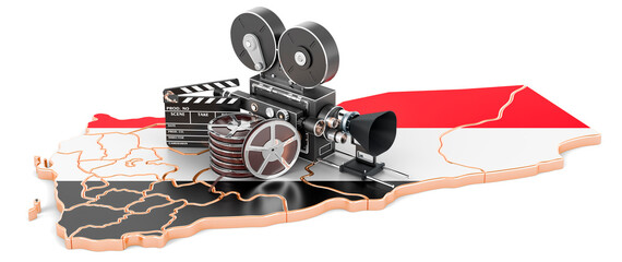 Poster - Yemeni cinematography, film industry concept. 3D rendering