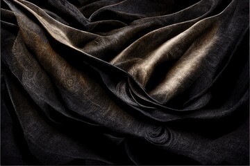 Wall Mural - a black and gold cloth with a black background and a white border with a black border and a gold bor