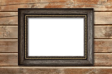 Wall Mural - Beautiful wooden frame for pictures on the wall