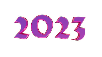 Poster - New Year's decoration with the number 2023.