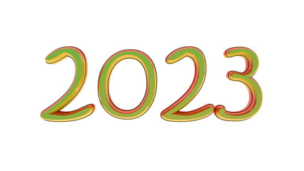 Poster - New Year's decoration with the number 2023.