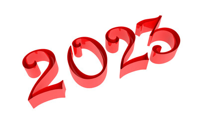 Poster - New Year's decoration with the number 2023.