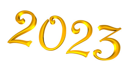 Poster - New Year's decoration with the number 2023.