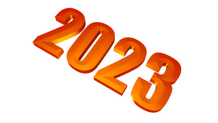 Poster - New Year's decoration with the number 2023.