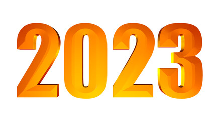 Poster - New Year's decoration with the number 2023.