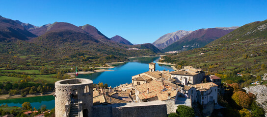  Lake Barrea at Abruzzo, Lazio e Molise national park, Italy