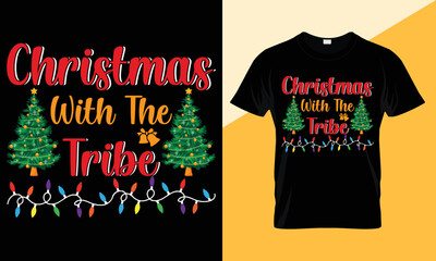 Wall Mural - Christmas typography, vector  T-shirt design Template. motivational and inscription quotes.
perfect for print item and bags, posters, cards. isolated on black background