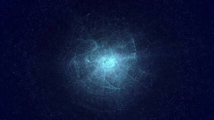Poster - Big data visualization. Visual information. Computer code. Data networks. Concept of digital communication. 3D rendering. 4k animation.