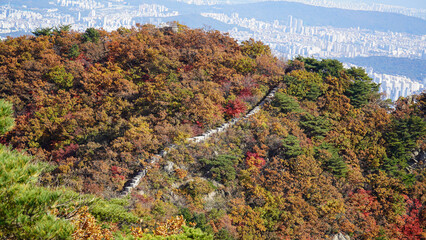 Wall Mural - Bukhansanseong Fortress was greeted with autumn.
