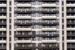 modern high-rise residential building close-up full frame