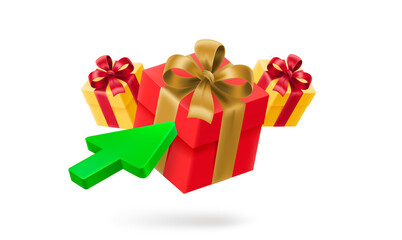 Poster - Сhoice a present concept. 3d vector icon 