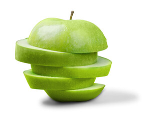 Wall Mural - Green Apple Sliced Horizontally