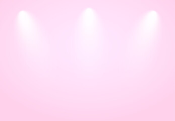 Poster - Pink sost illuminated scene. Vector mockup