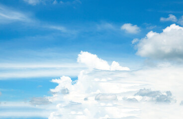 Wall Mural - blue sky clouds white natural beautiful