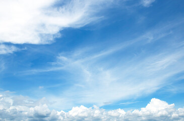 Wall Mural - blue sky clouds white natural beautiful