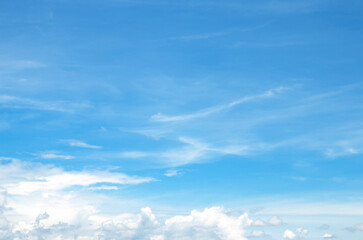 Wall Mural - the sky is large, bright, beautiful and has white clouds.