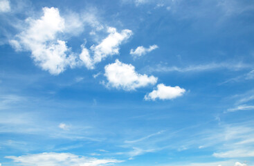 Wall Mural - the sky is large, bright, beautiful and has white clouds.
